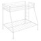 Twin Over Full Bunk Bed Metal Frame Strong Guardrail and Ladder Included
